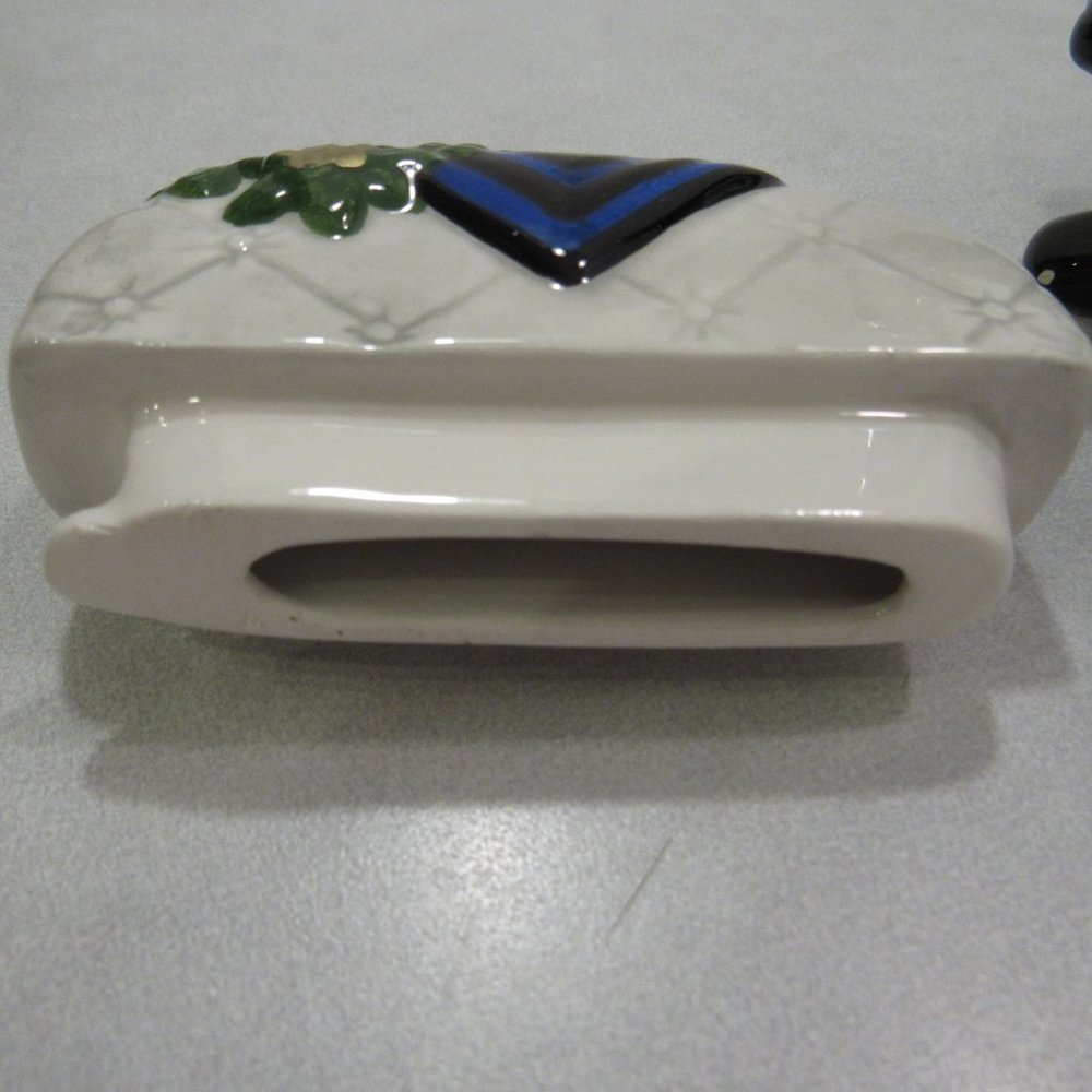 Ceramic Armchair Teapot Lamp White Cat Kitten - Picture 7 of 8
